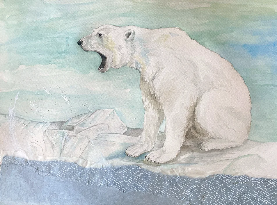 Celui qui a vaincu, aquarelle sur papier Arches · Référence MHP-FRAGMENTS-04